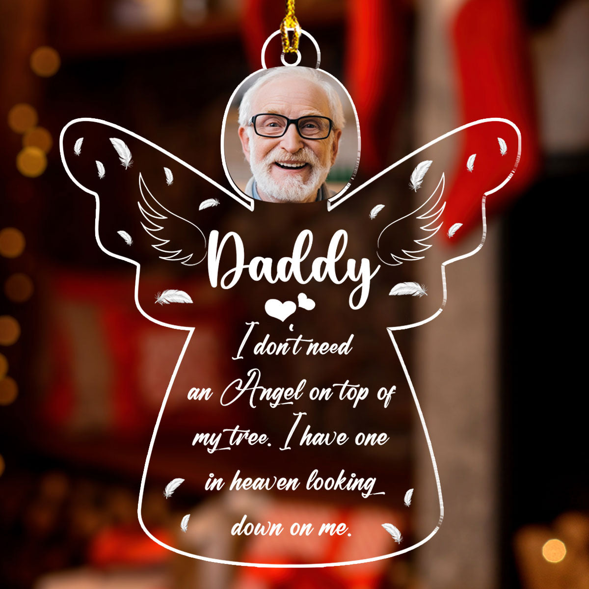 Someone In Heaven Looking Down On Me - Personalized Custom Acrylic Ornament