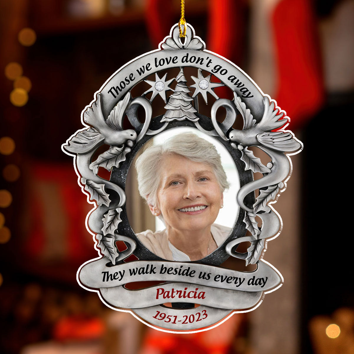 There Is A Little Bit Of Heaven In Our Home - Personalized Custom Acrylic Ornament