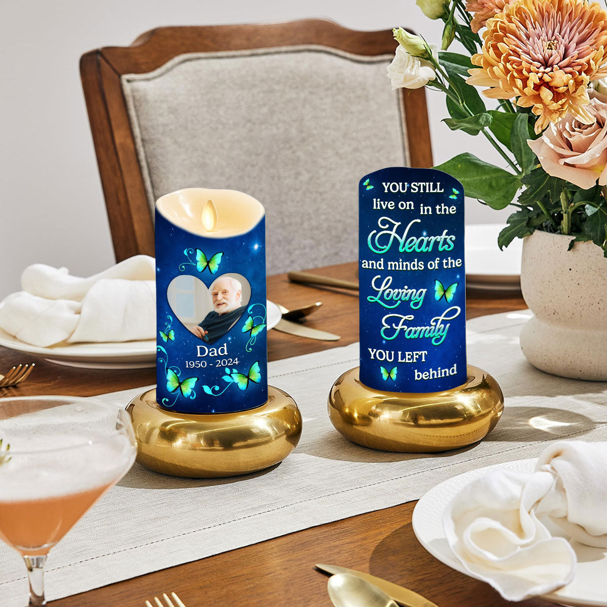 In My Heart Forever - Personalized Custom LED Candle