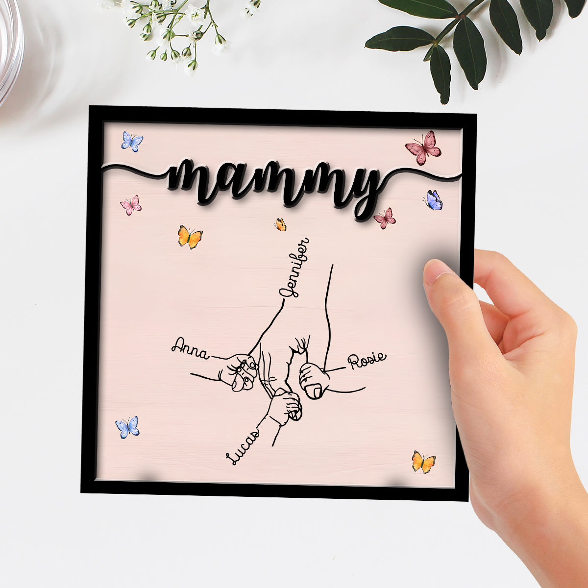 Holding Hand - Personalized Wooden Plaque