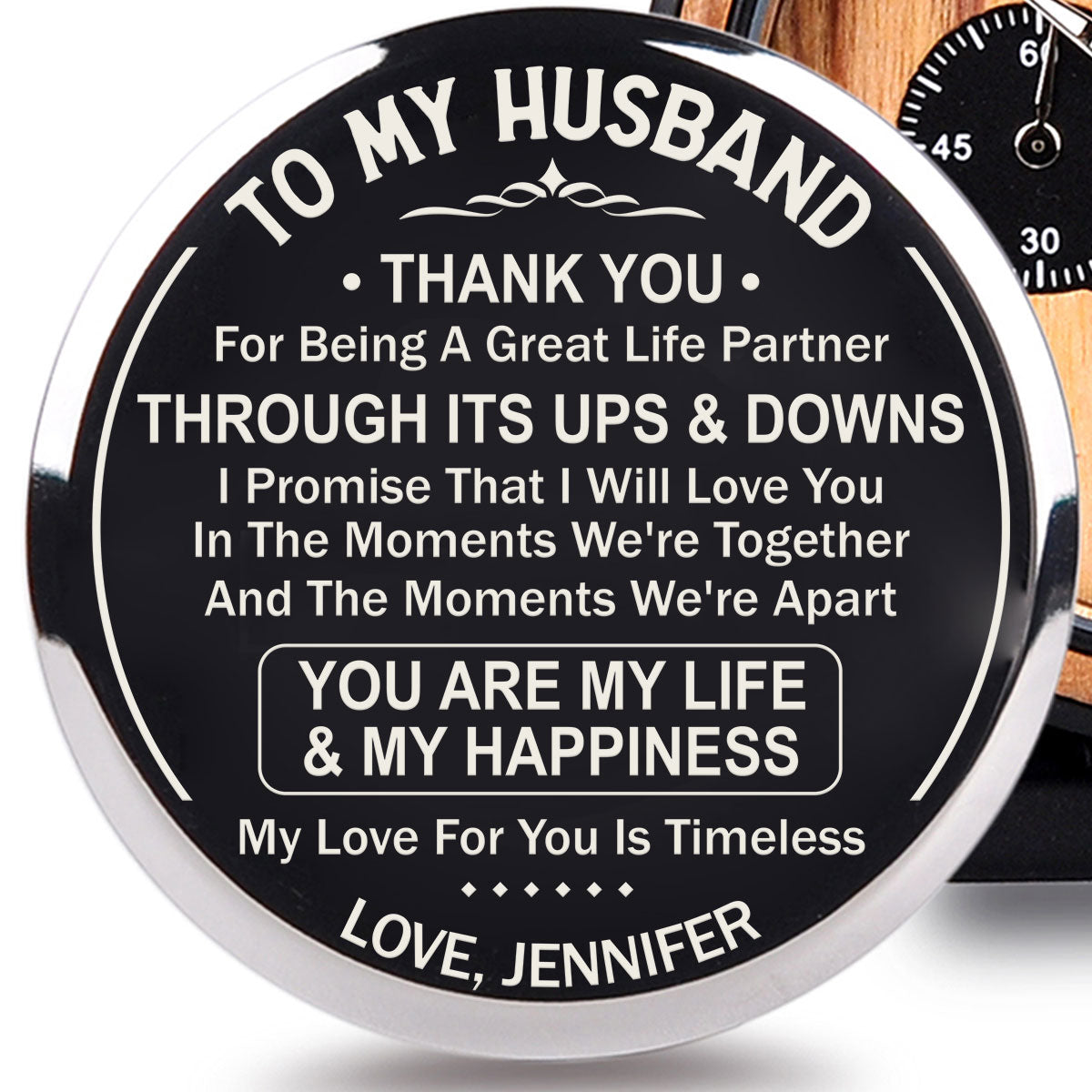 My Love For You Is Timeless - Personalized Engraved Wooden Watches GP009