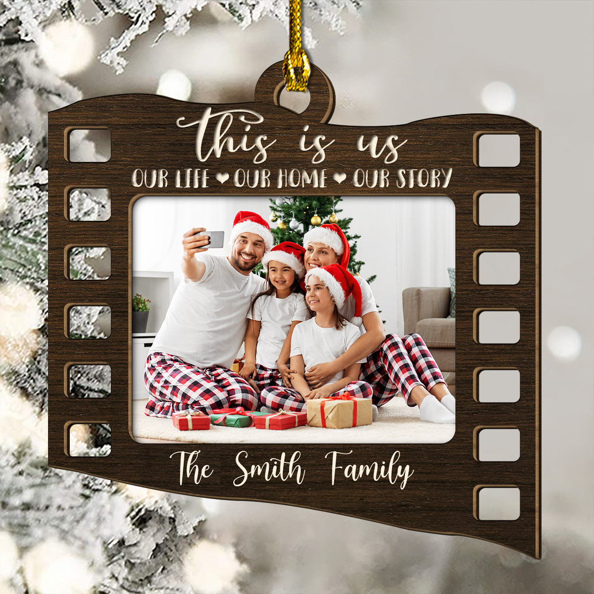 Merry Kissmas 2025 - Personalized Custom 2-layered Wood Ornament