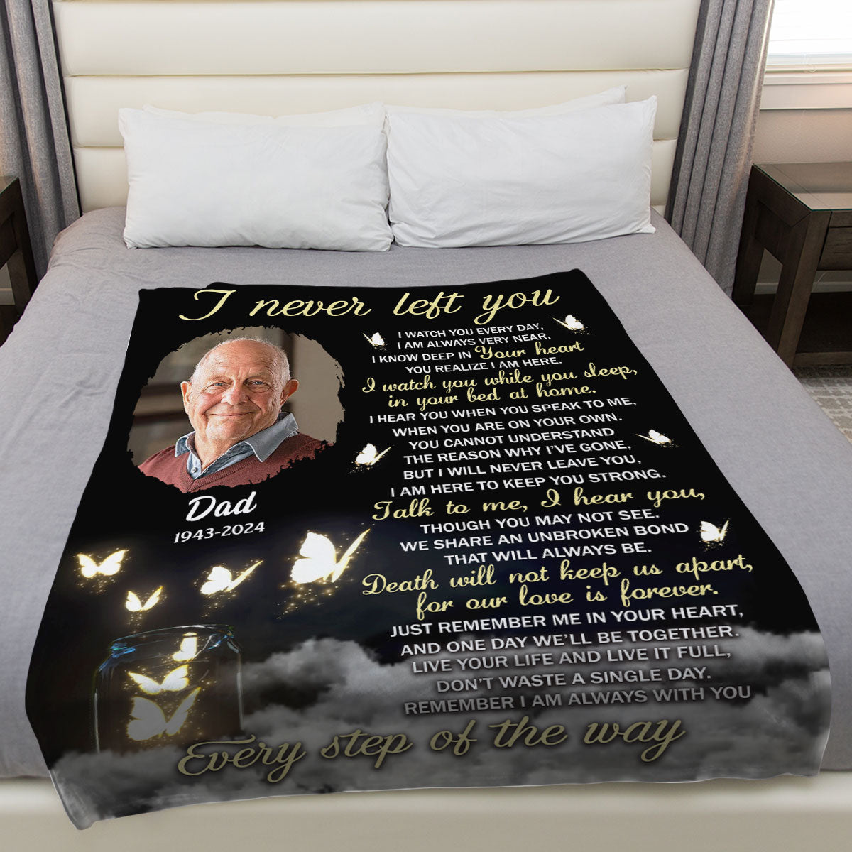 Every Step Of The Way - Personalized Custom Fleece Blanket