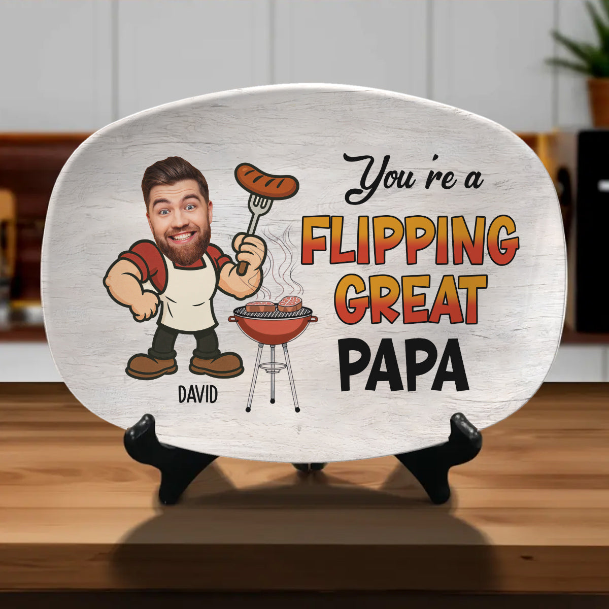 Best Flipping Dad - Personalized Custom Platter