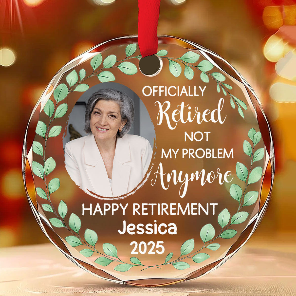 Retirement Mode Activated Forever Free - Personalized Custom Glass Ornament