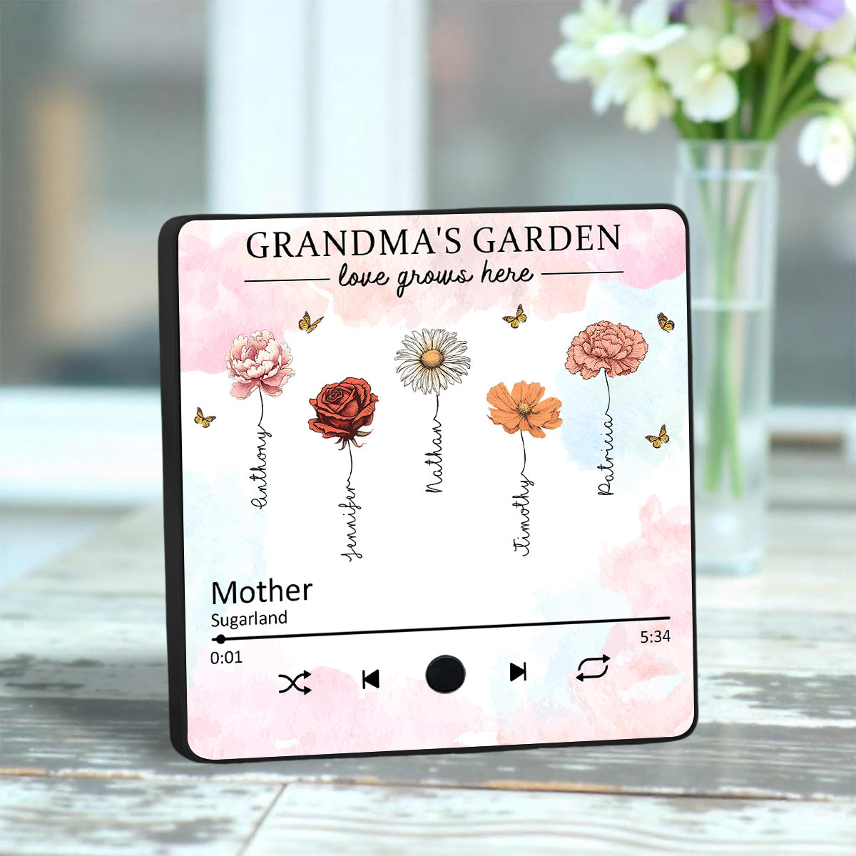 Love Grows Here - Personalized Custom Music Fridge Magnet