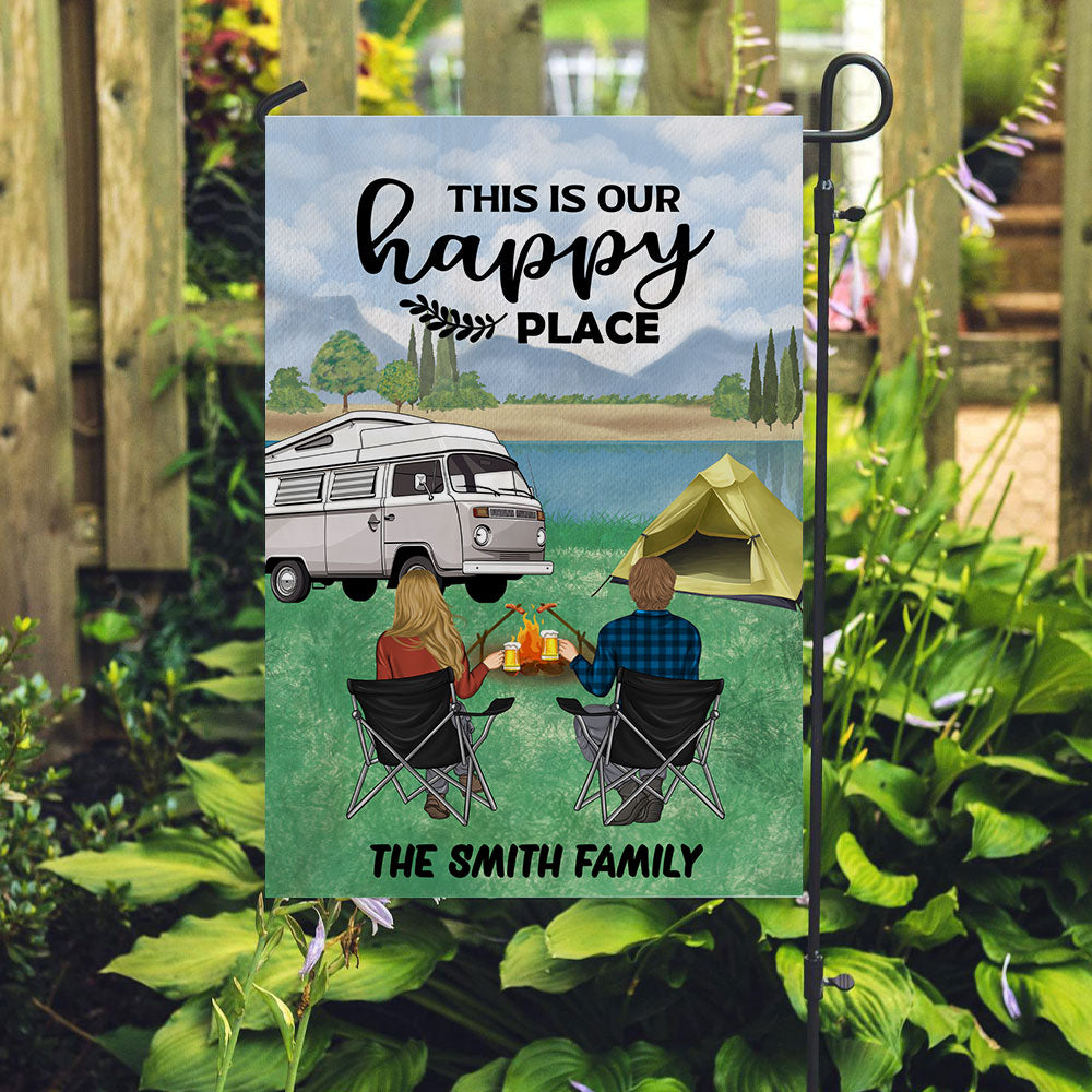 Happy Place - Personalized Custom Flag