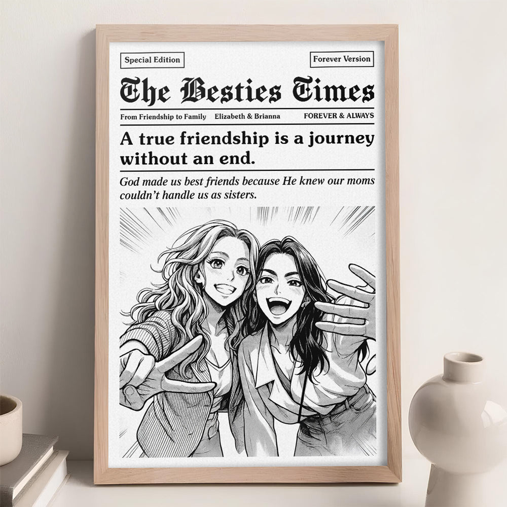 Newspaper The Bestie Times - Personalized Custom Poster