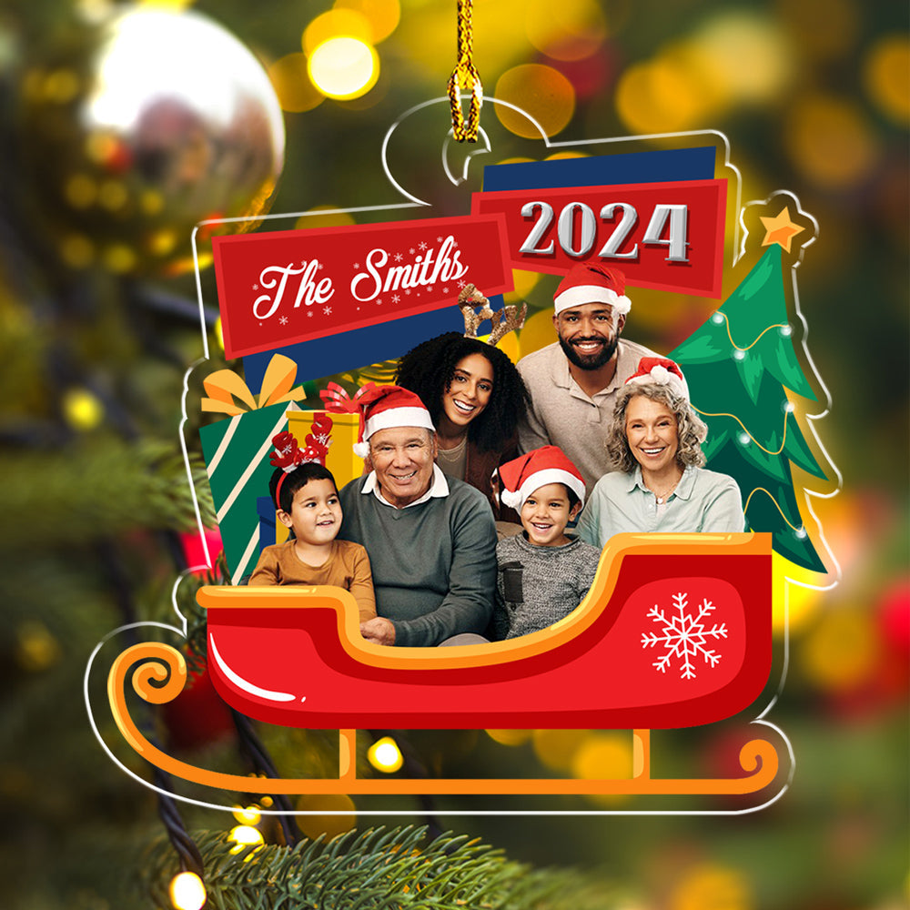 Family Christmas 2024 - Personalized Custom Acrylic Ornament