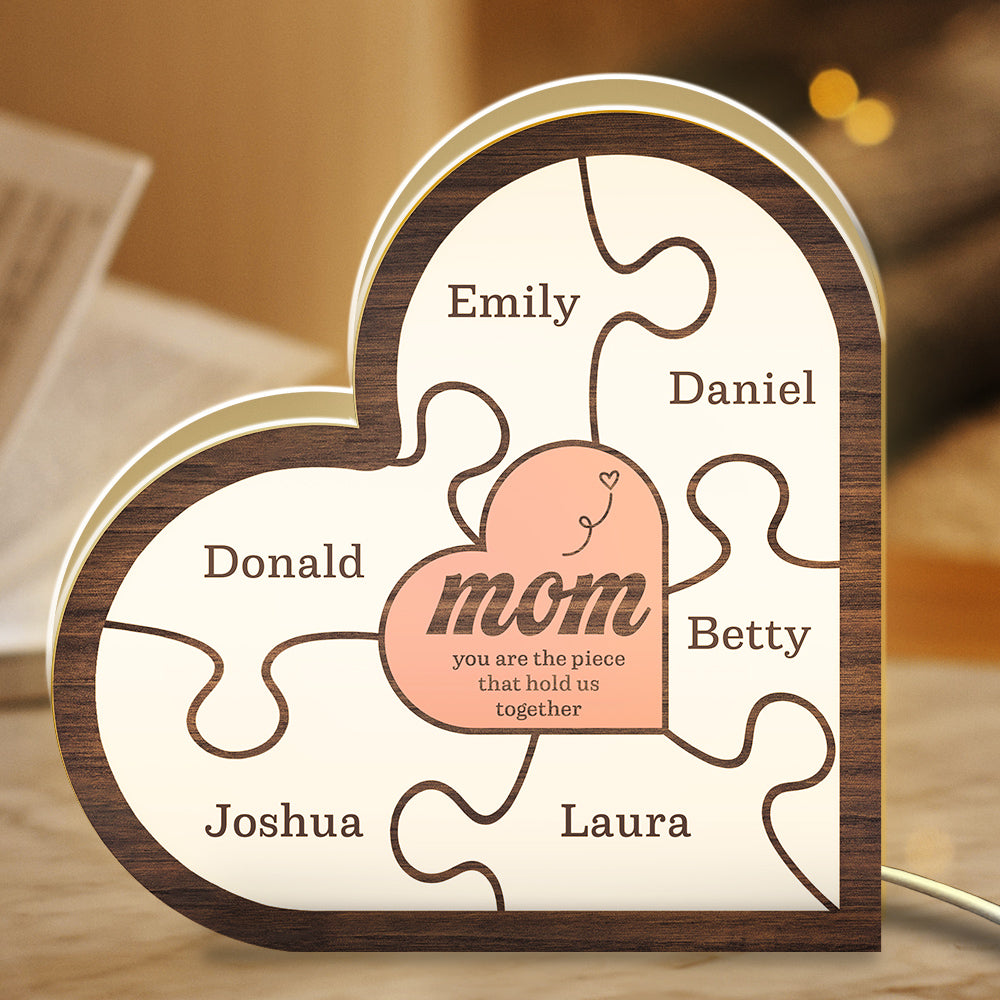 Mom, You Are The Piece That Holds Us Together - Personalized Custom Light Box