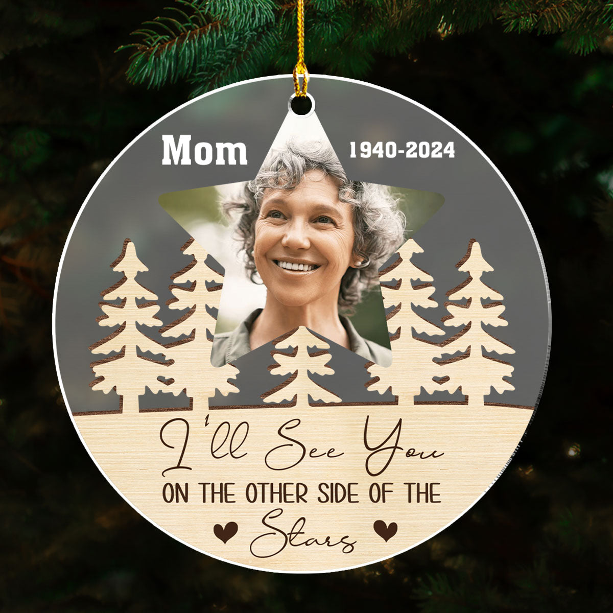Other Side Of The Stars - Personalized Custom Frosted Acrylic Ornament