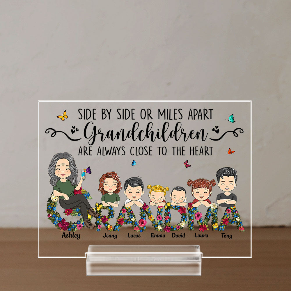 Side By Side - Personalized Custom Acrylic Plaque With Base