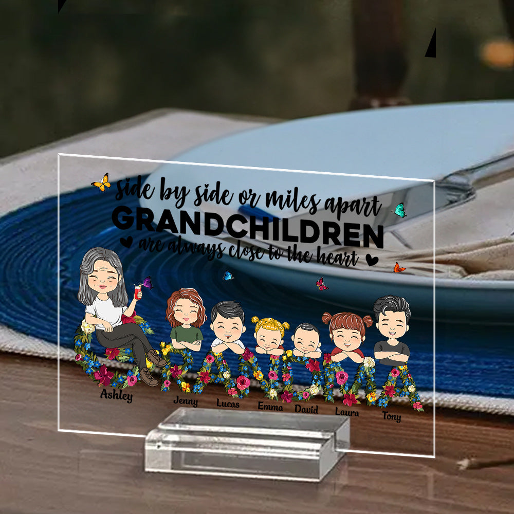 Always Be Connected By Heart - Personalized Custom Acrylic Plaque With Base