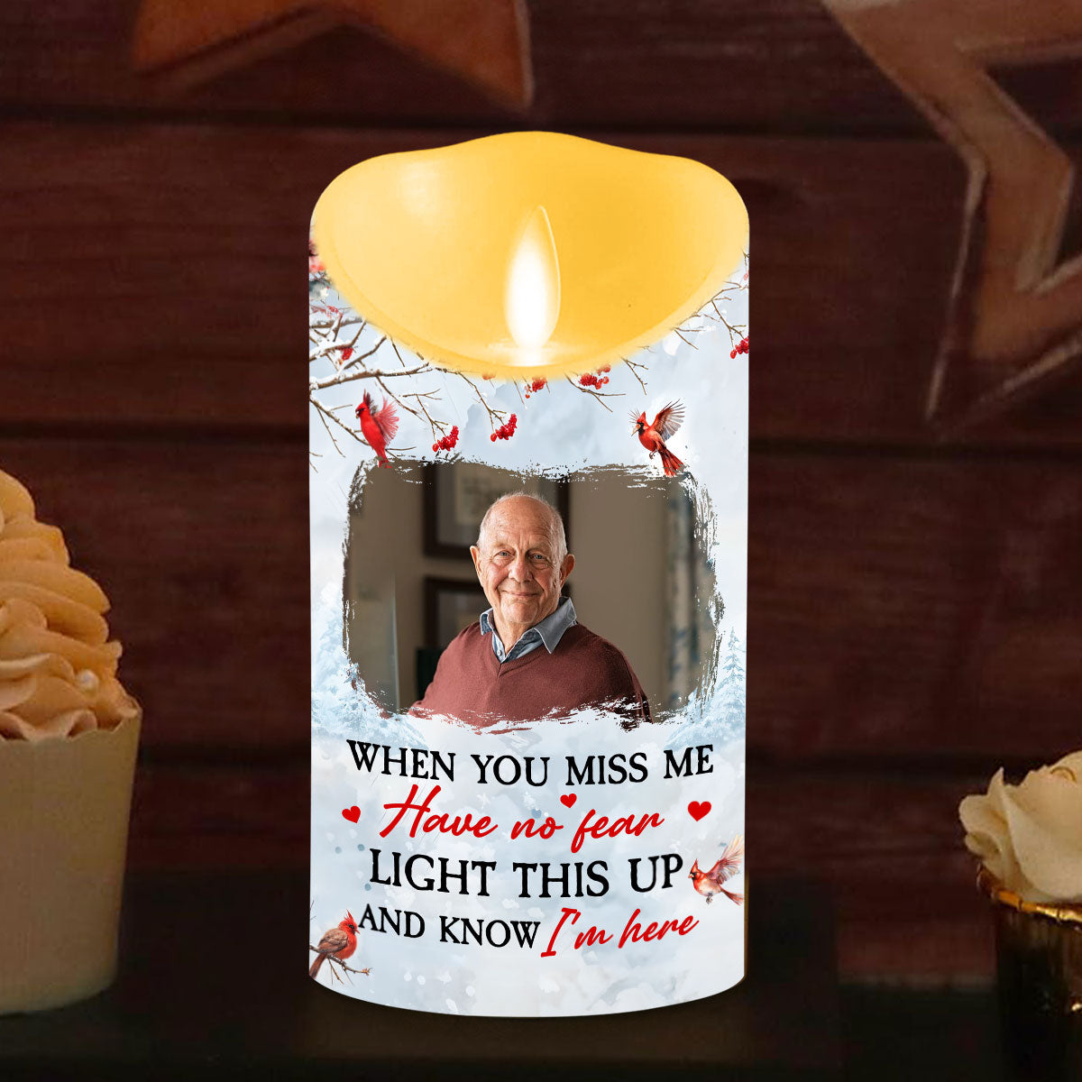 Light This Up When You Miss Me - Personalized Custom LED Candle