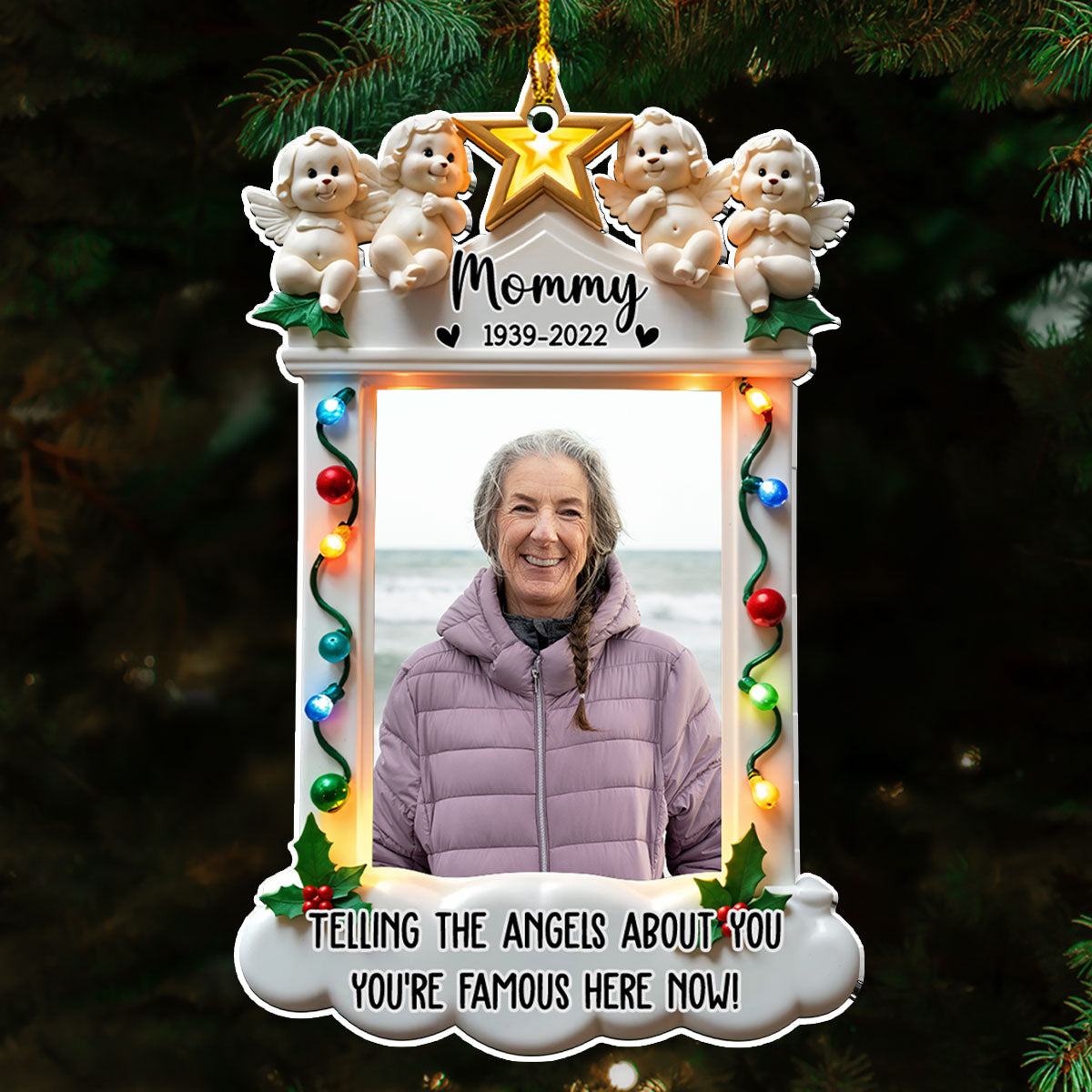 Telling The Angels About You - Personalized Custom Acrylic Ornament