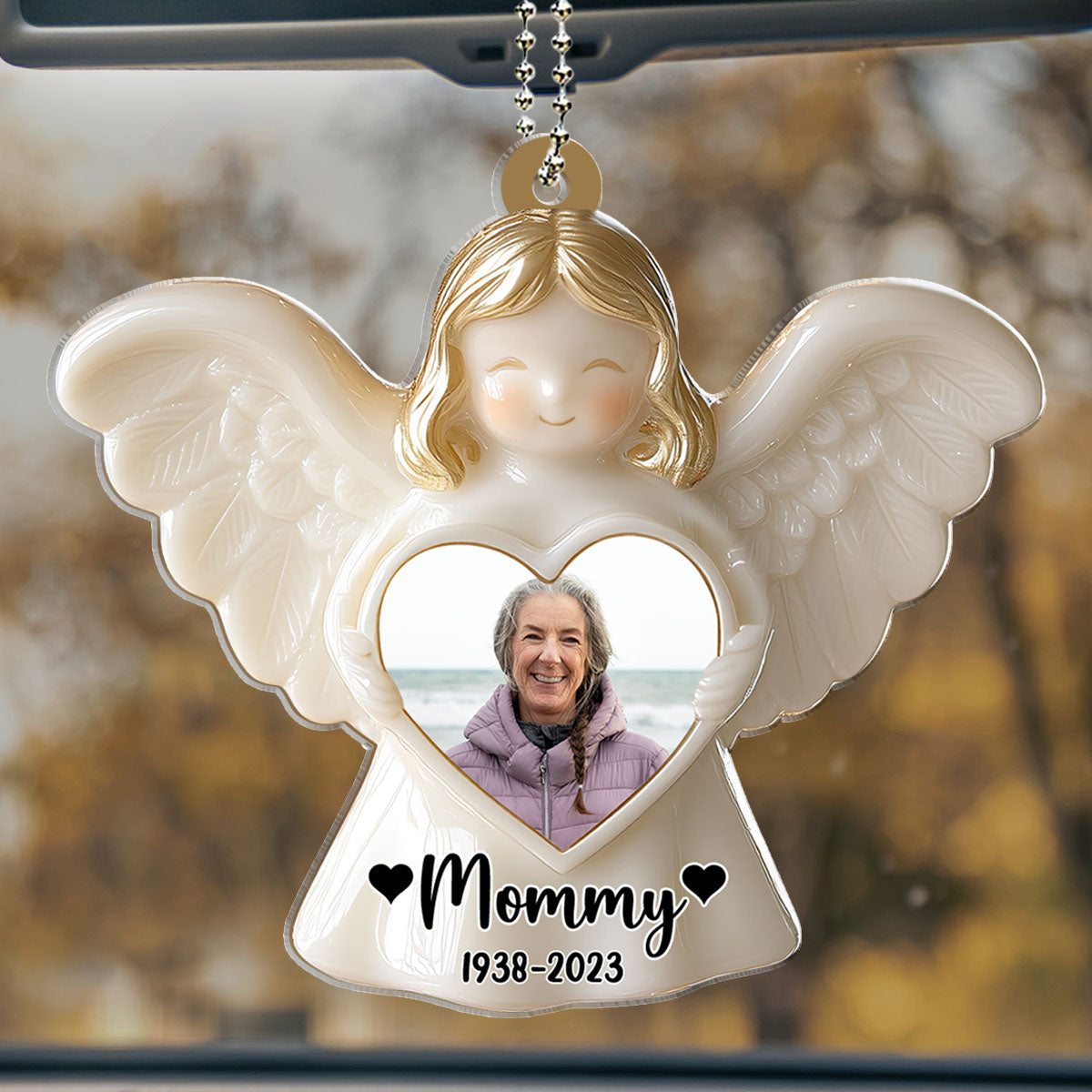 Angel Among Us - Personalized Custom Car Ornament
