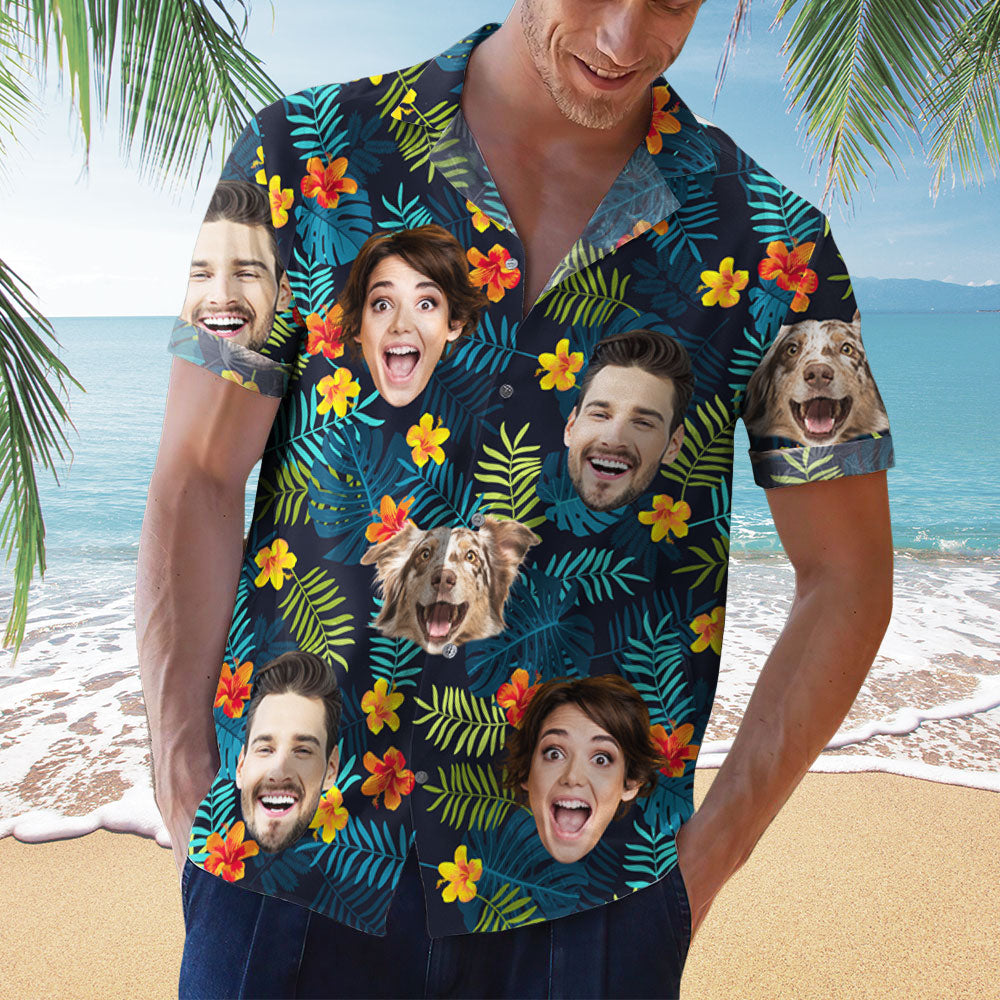 Custom Photo Tropical Vibes Only - Personalized Custom Hawaiian Shirt
