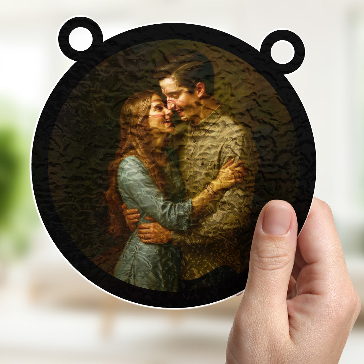 You And Me - Personalized Custom Wavy Suncatcher