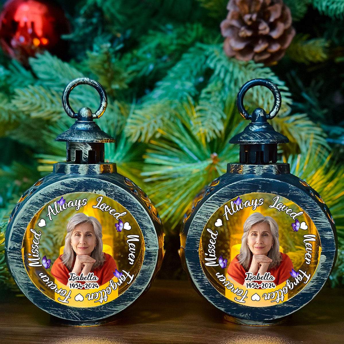 Forever Missed - Personalized Custom Christmas Lantern