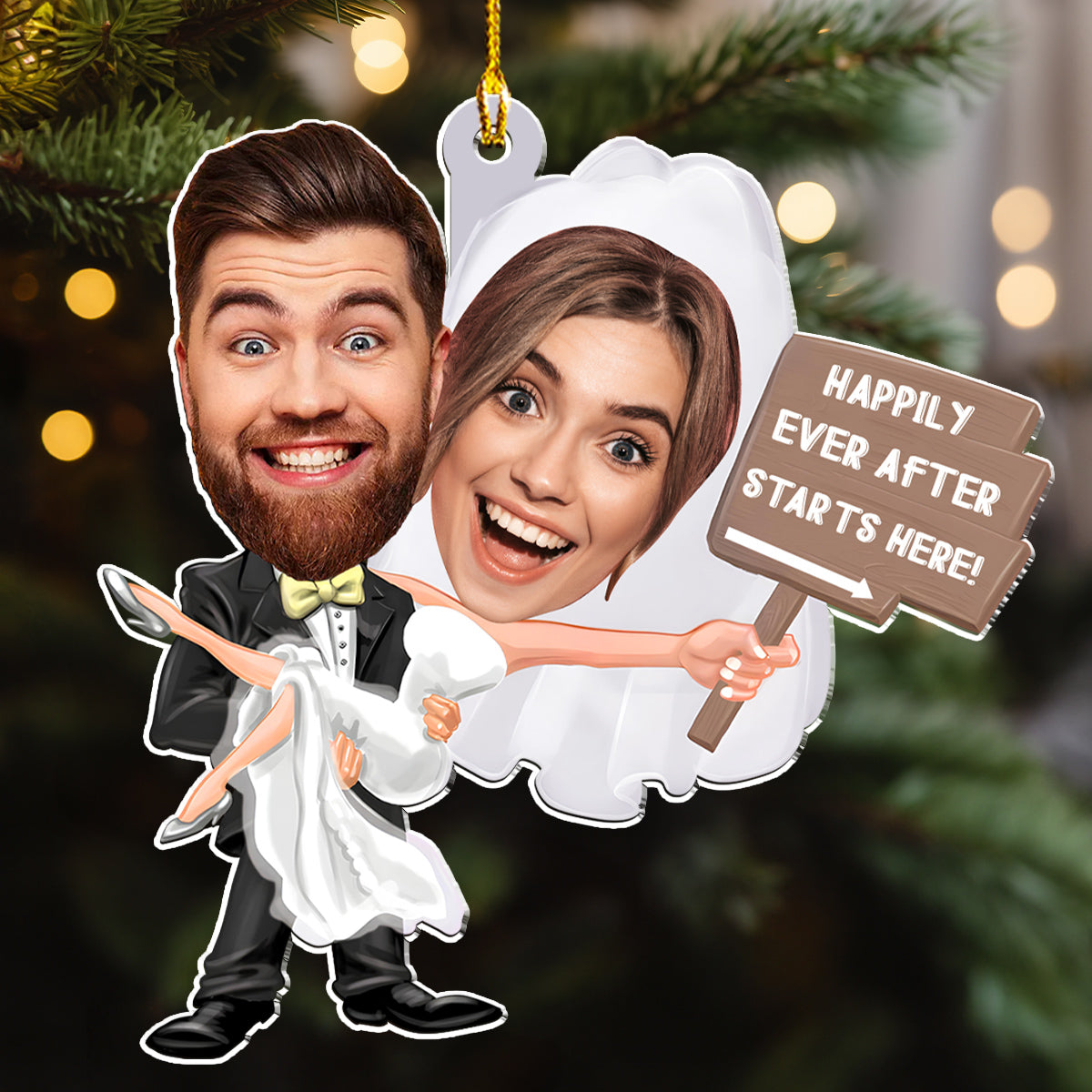 Happily Ever After - Personalized Custom Acrylic Ornament