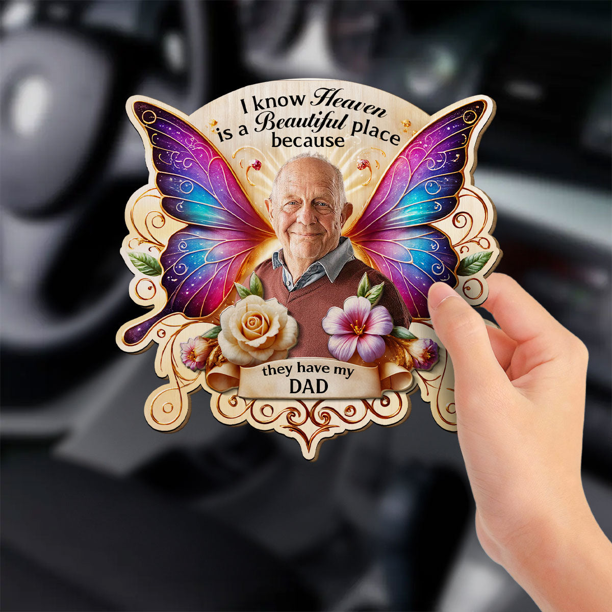 I Know Heaven Is A Beautiful - Personalized Custom Car Visor Clip