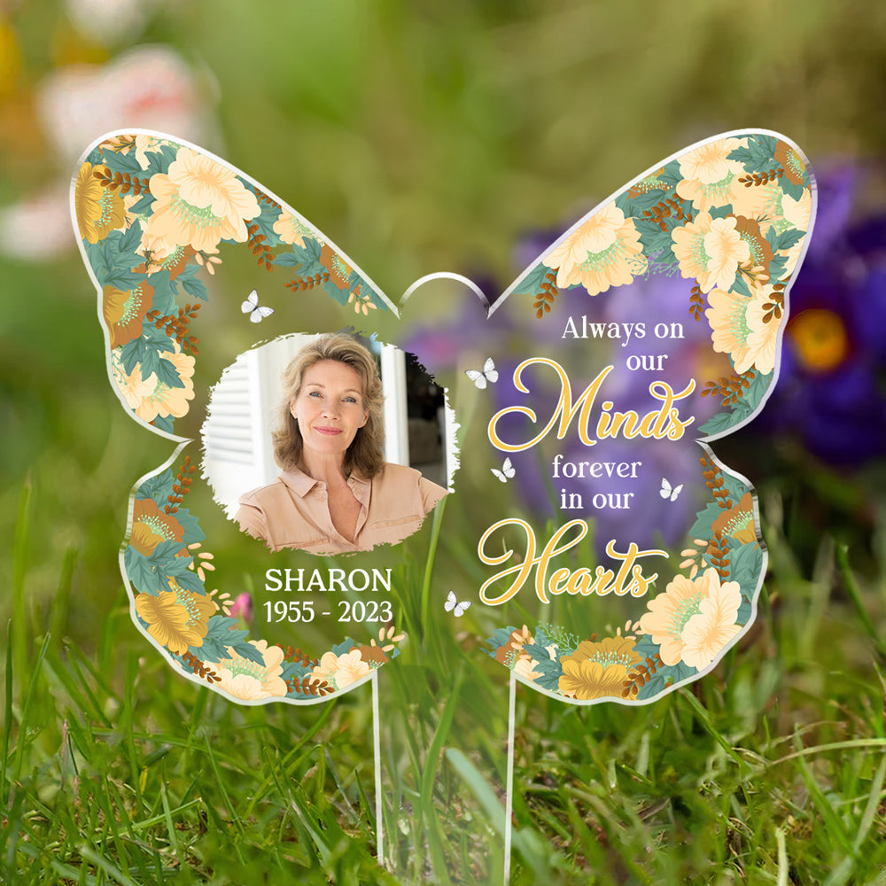 Custom Photo Your Wings Were Ready - Personalized Custom Acrylic Garden Stake