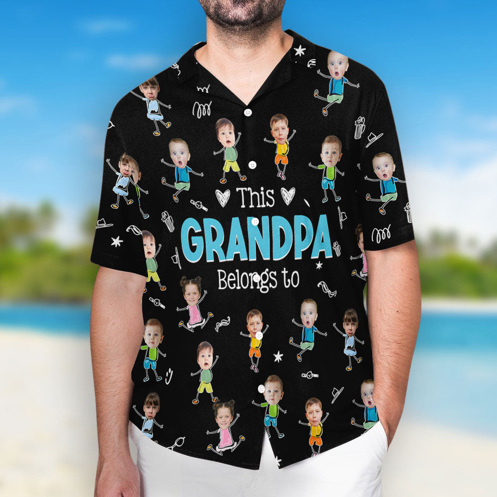 Grandpa This Belongs - Personalized Custom Hawaiian Shirt