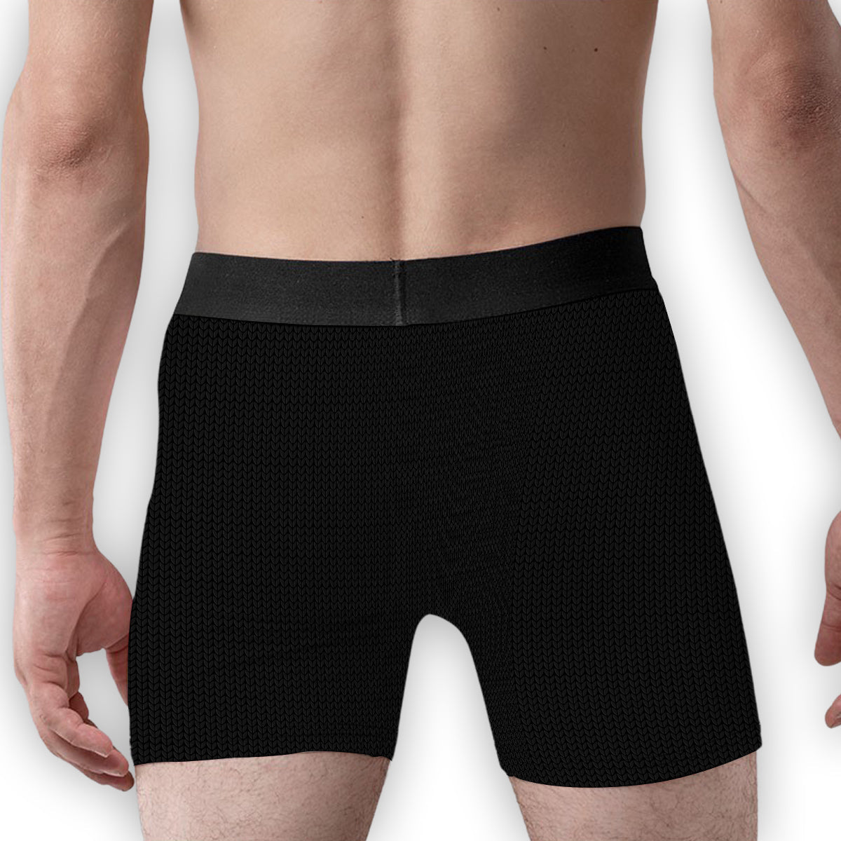 White Christmas - Personalized Photo Men's Boxer Briefs