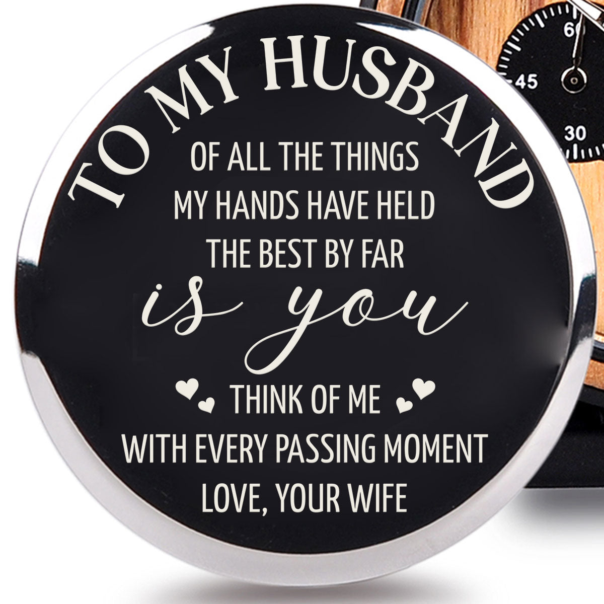 To My Husband - Personalized Engraved Wooden Watches GP009