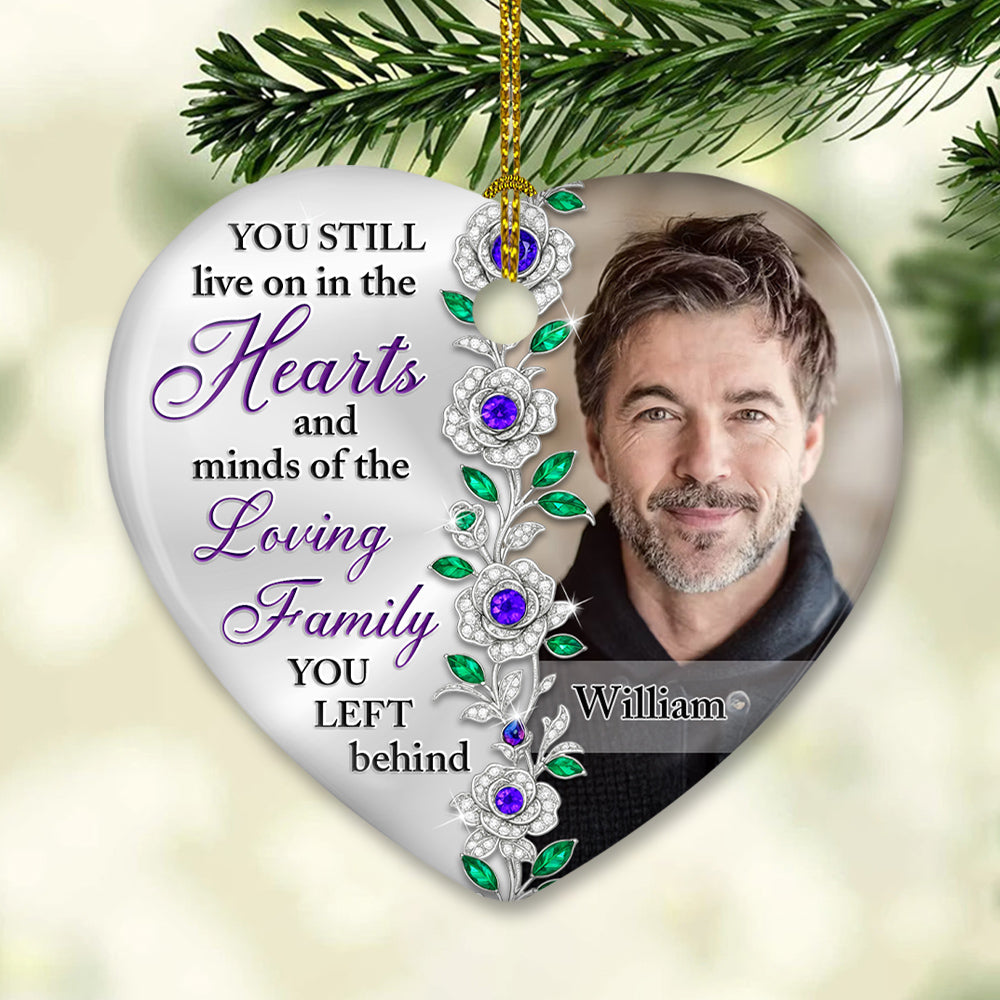Hearts And Minds Of The Loving Family - Personalized Custom Ceramic Ornament