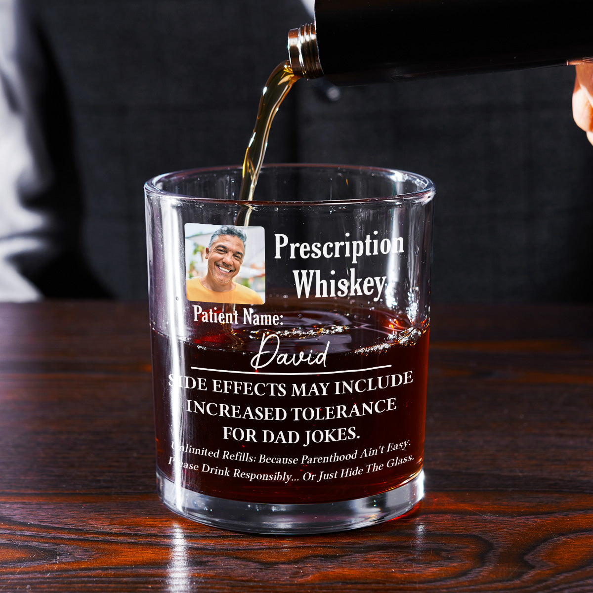 A Drink For Tired Parents - Personalized Custom Whiskey Glass