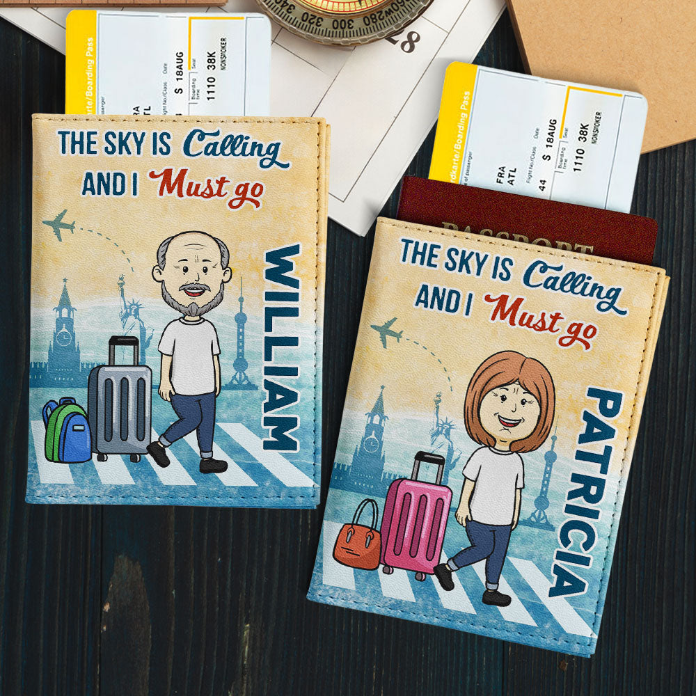 I Must Go - Personalized Custom Couple Passport Cover