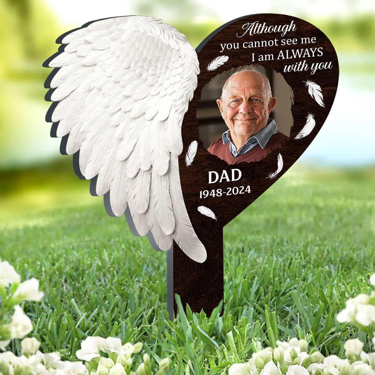 Right Here For You - Personalized Custom Acrylic Garden Stake