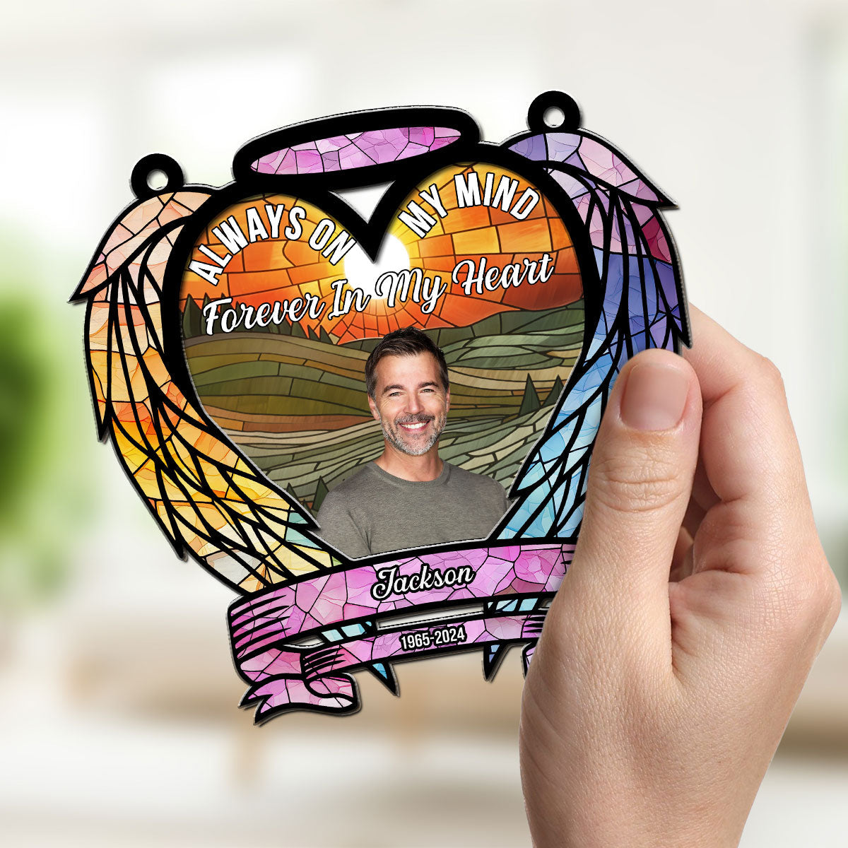 Custom Photo Always On Our Minds - Personalized Custom Suncatcher