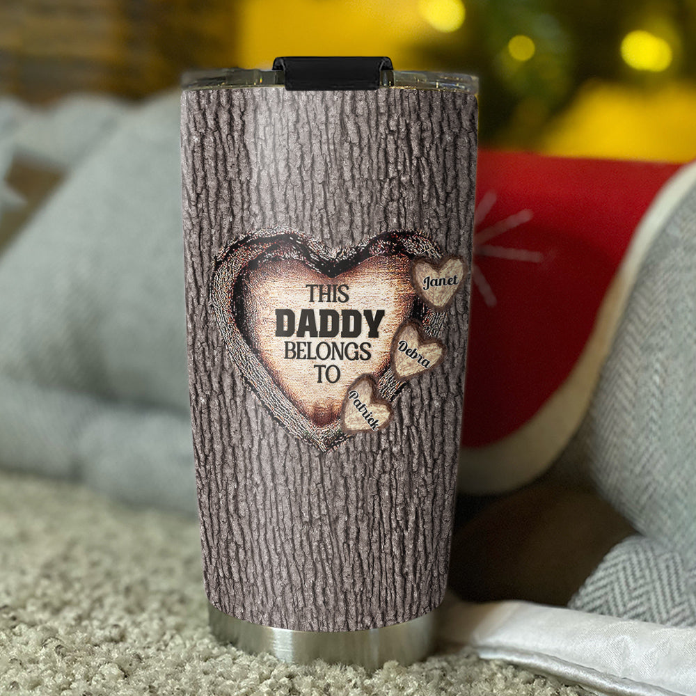 Heart Of Dad - Personalized Custom Tumbler