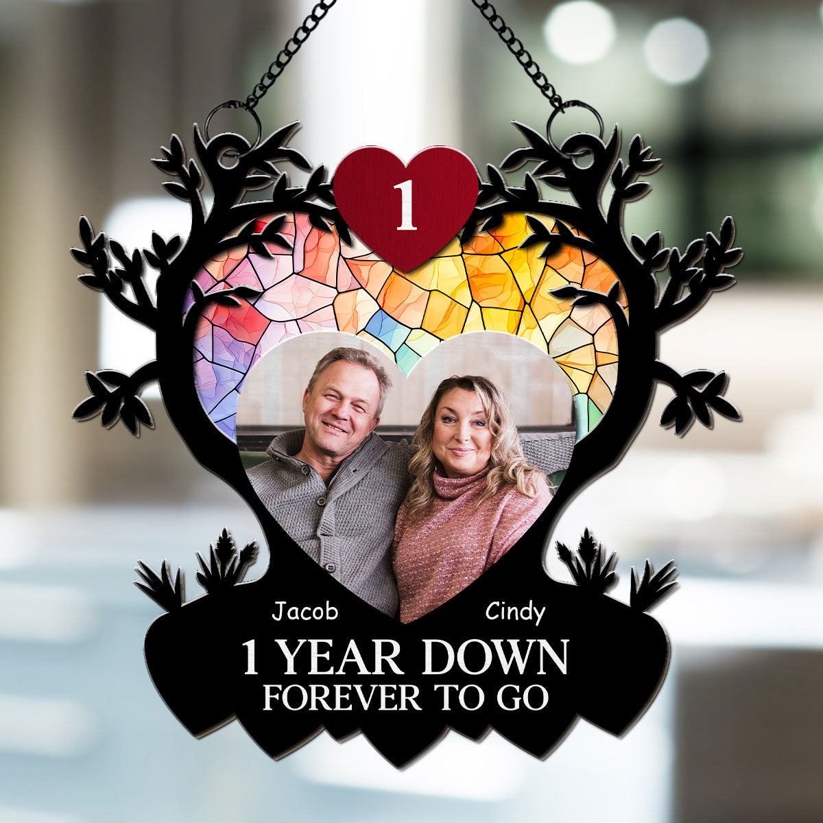 Grow Old With Me - Personalized Custom Suncatcher