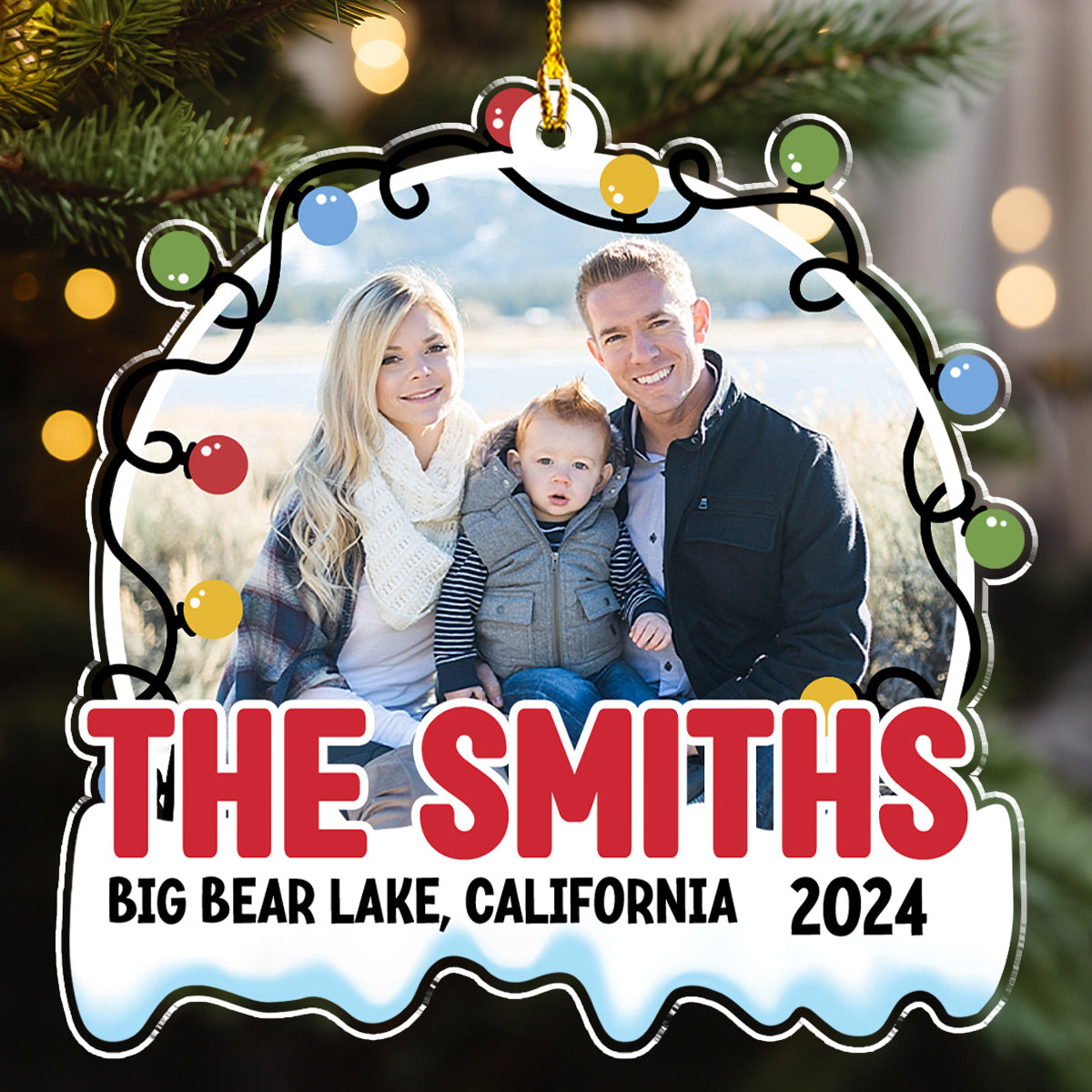 Happy Holiday Travel - Personalized Custom Acrylic Ornament