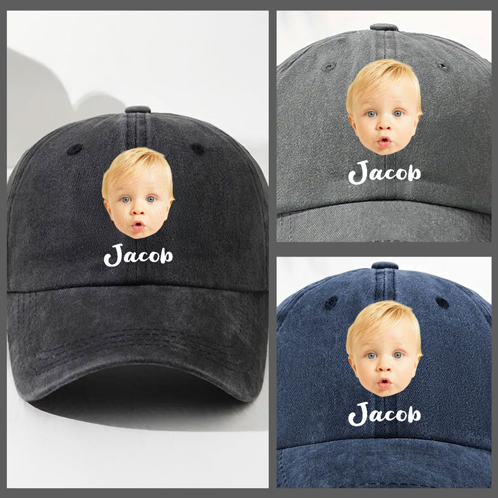 Sweet Little Love - Personalized Custom Vintage Washed Denim Cap