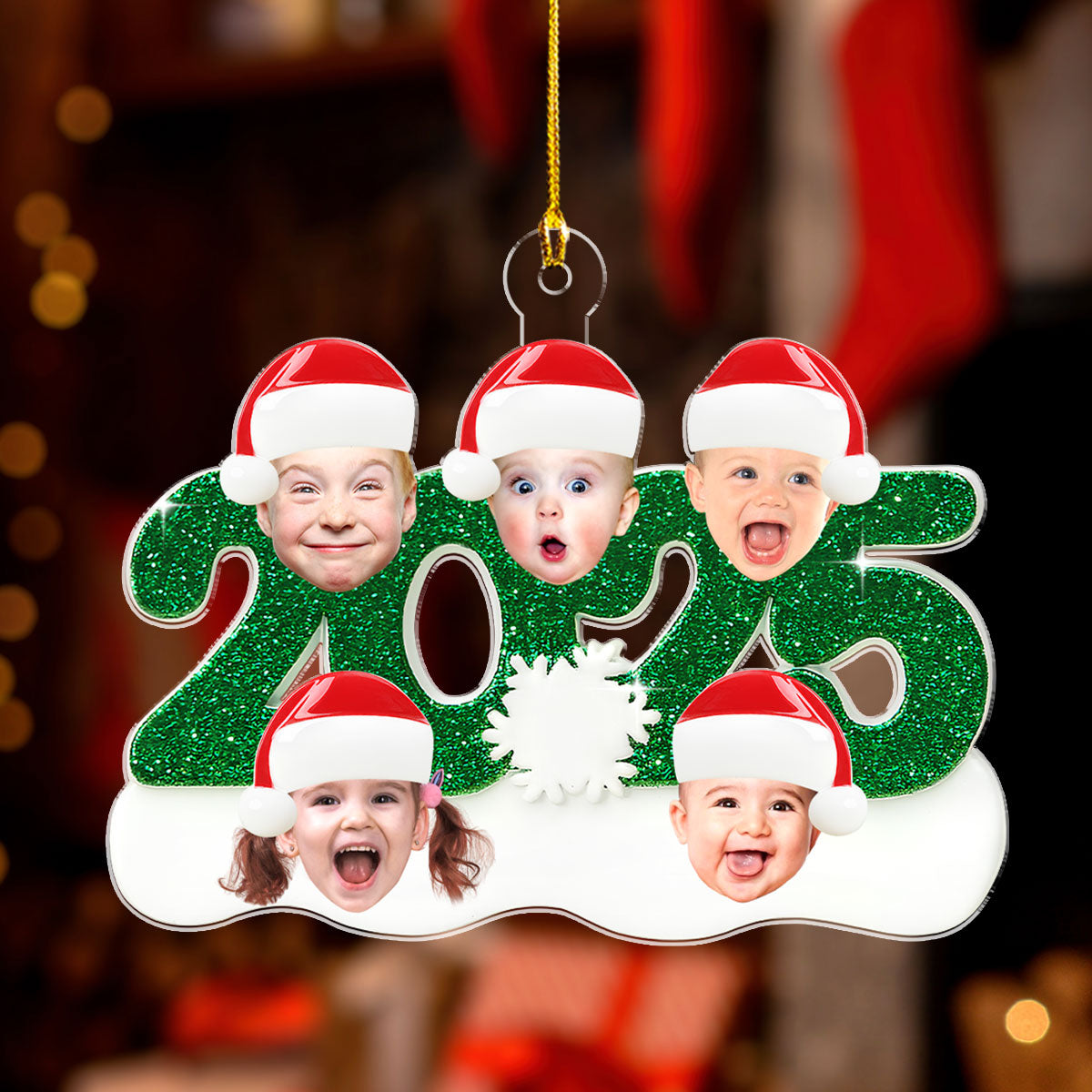 Grandkids Heart Christmas Keepsake - Personalized Custom Acrylic Ornament