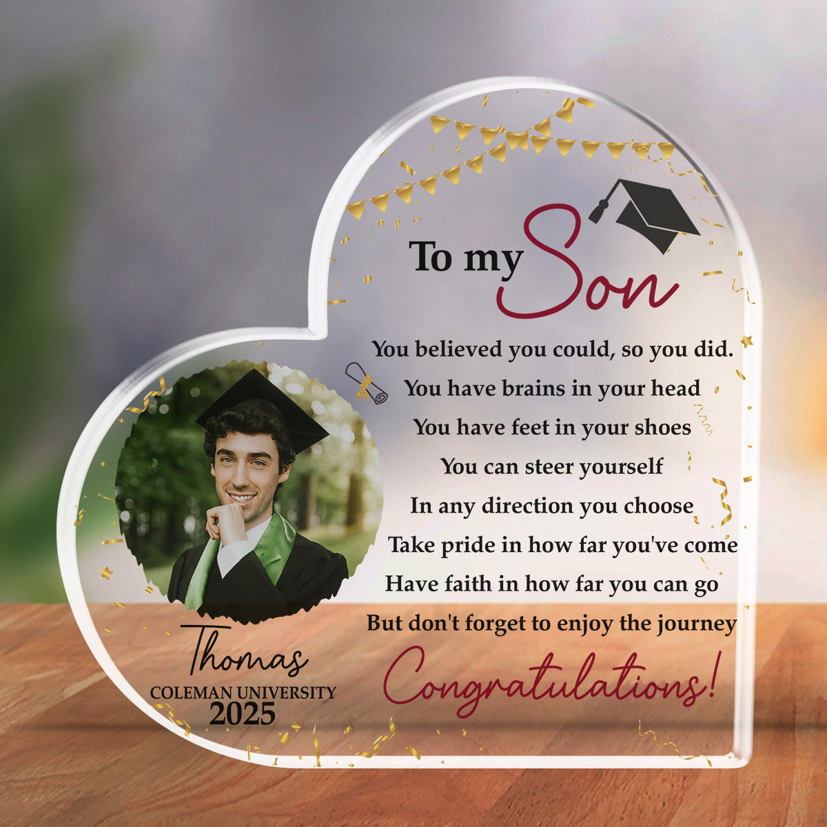 Enjoy The Journey - Personalized Custom Acrylic Plaque