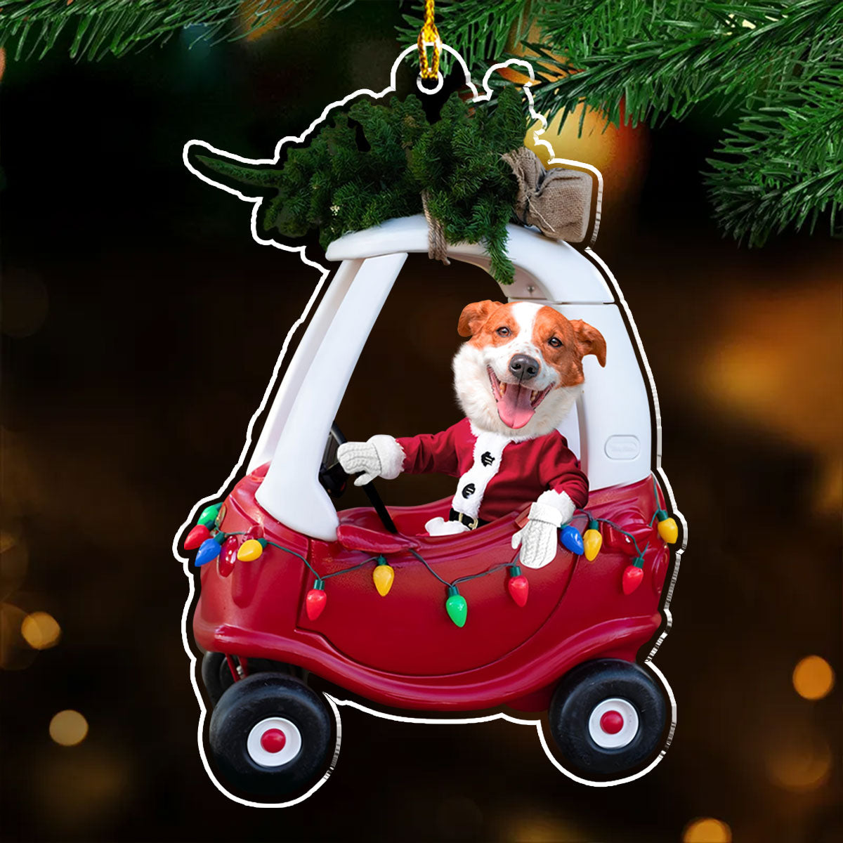 Custom Baby Kid In Car - Personalized Custom Acrylic Ornament