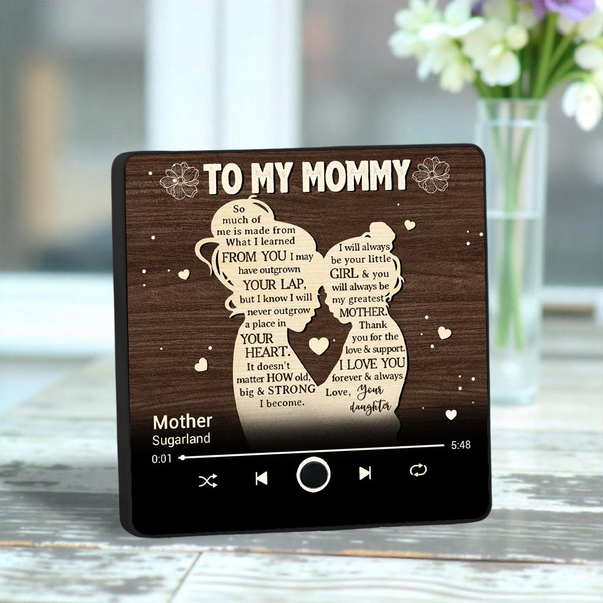 To My Mother - Personalized Custom Music Fridge Magnet
