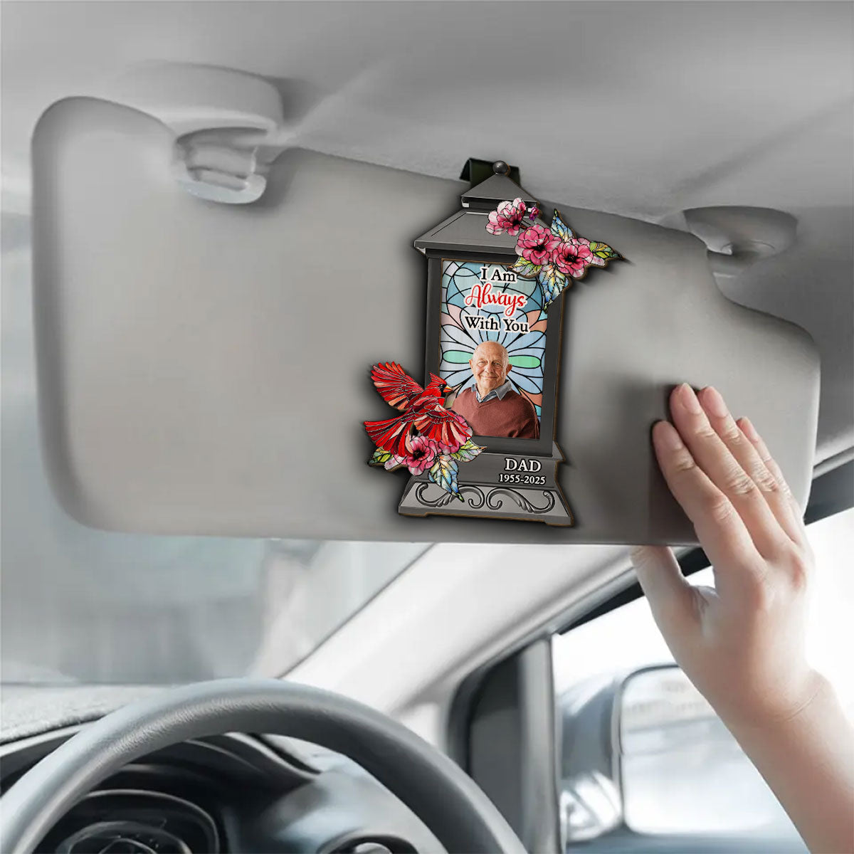 You Beside Us Every Day - Personalized Custom Car Visor Clip