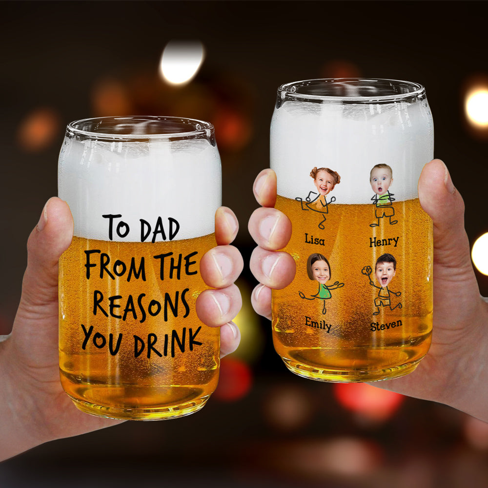 From The Reason You Drink - Personalized Custom Beer Can Glass