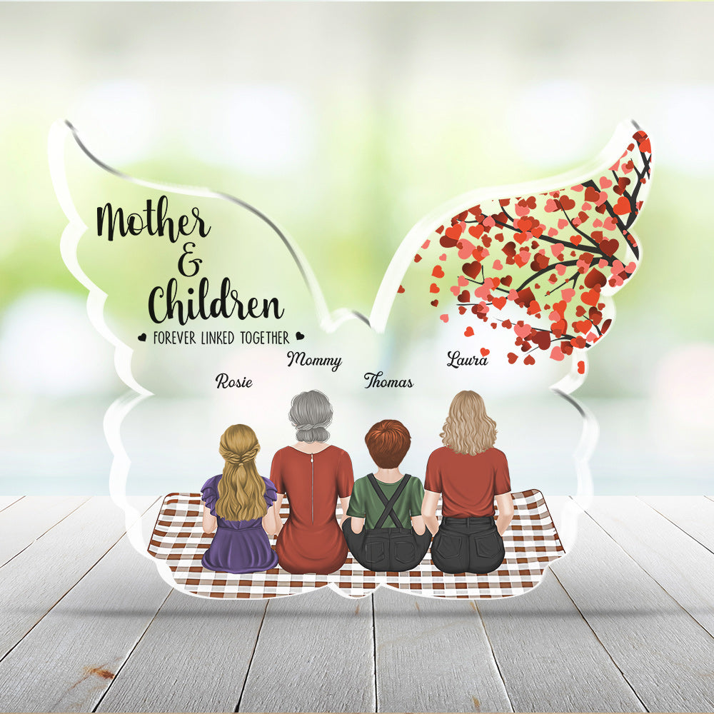 Mother And Son Forever Linked Together  - Personalized Custom Acrylic Plaque