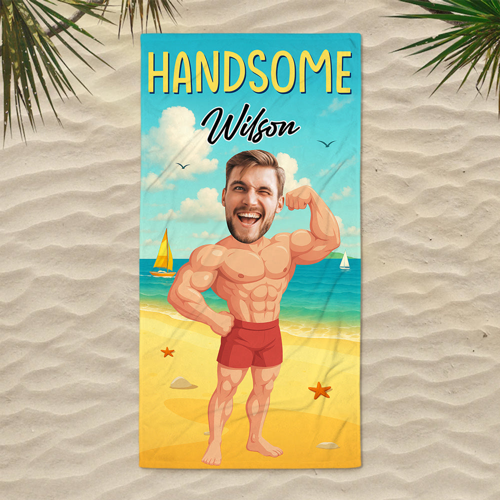 Funny Sexy Couple - Personalized Custom Beach Towel