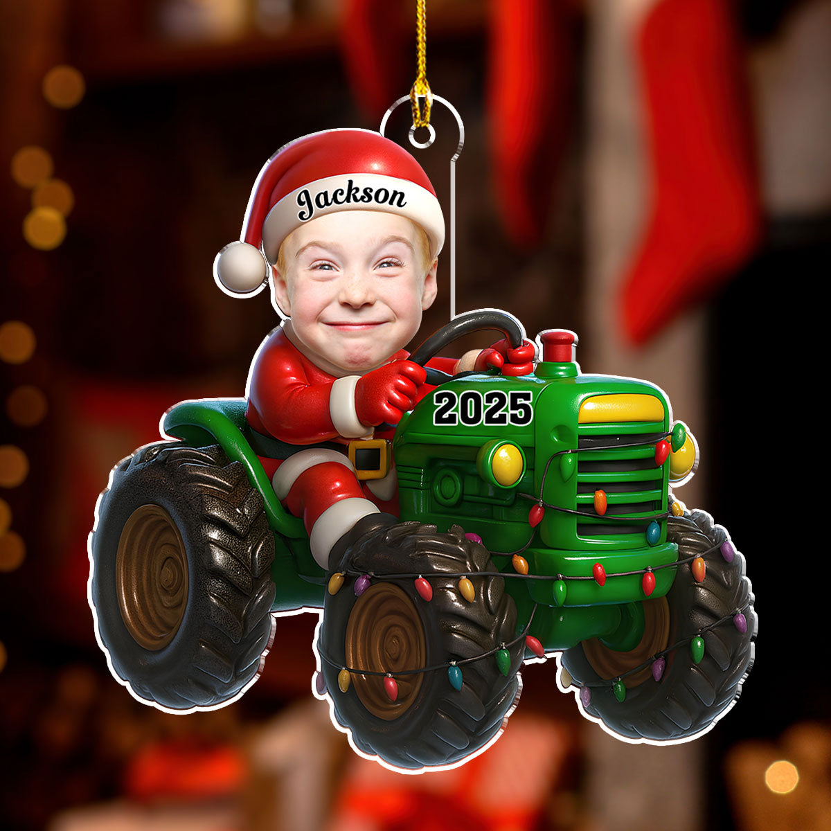 Tractor Driver - Personalized Custom Acrylic Ornament