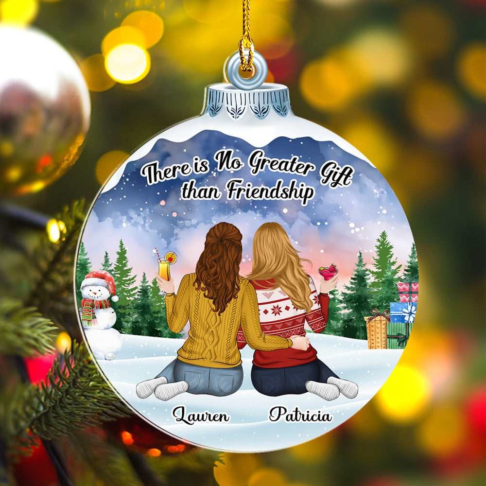 Friendship Is Last Forever - Personalized Custom Acrylic Ornament