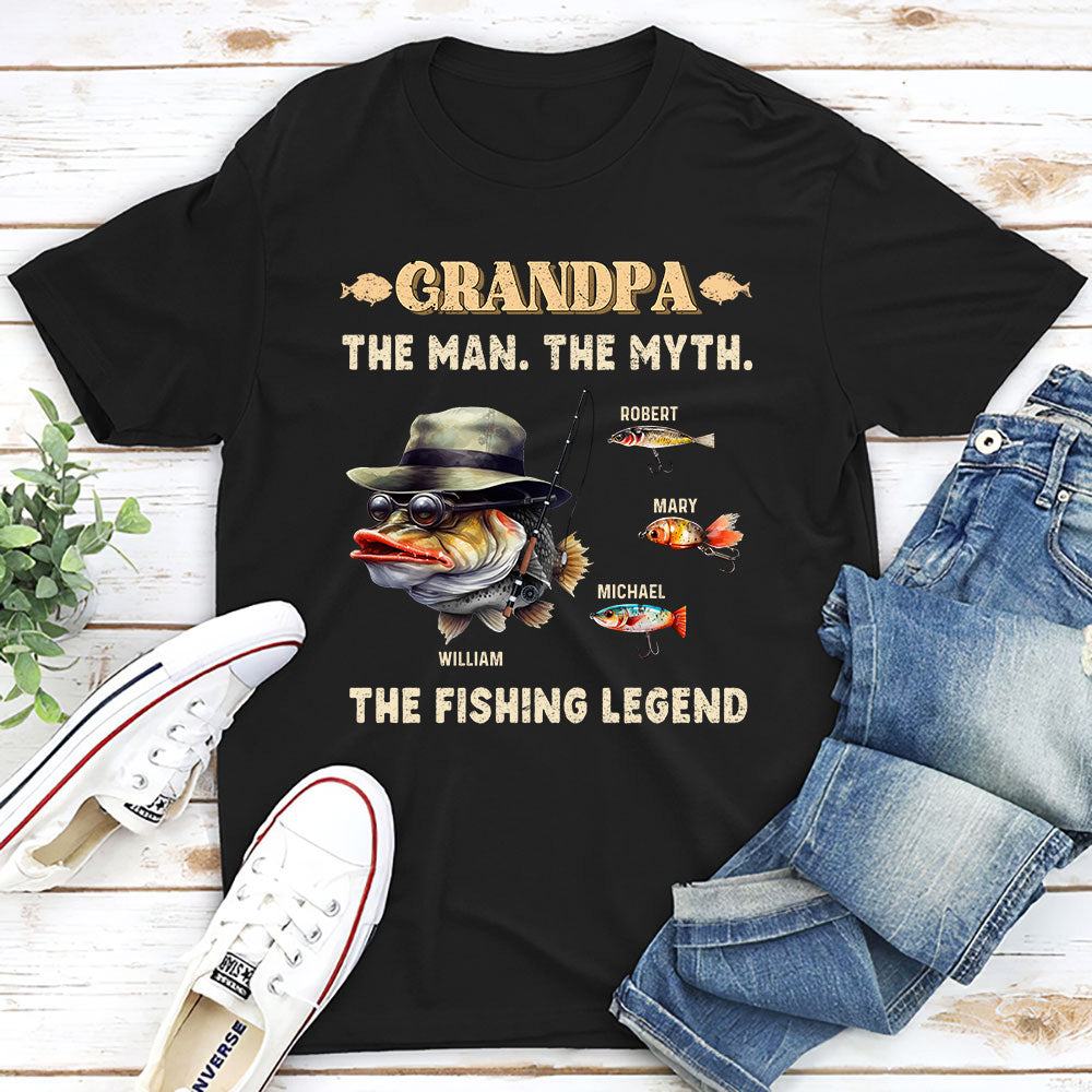 The Man The Myth The Fishing Legend - Personalized Custom Shirt