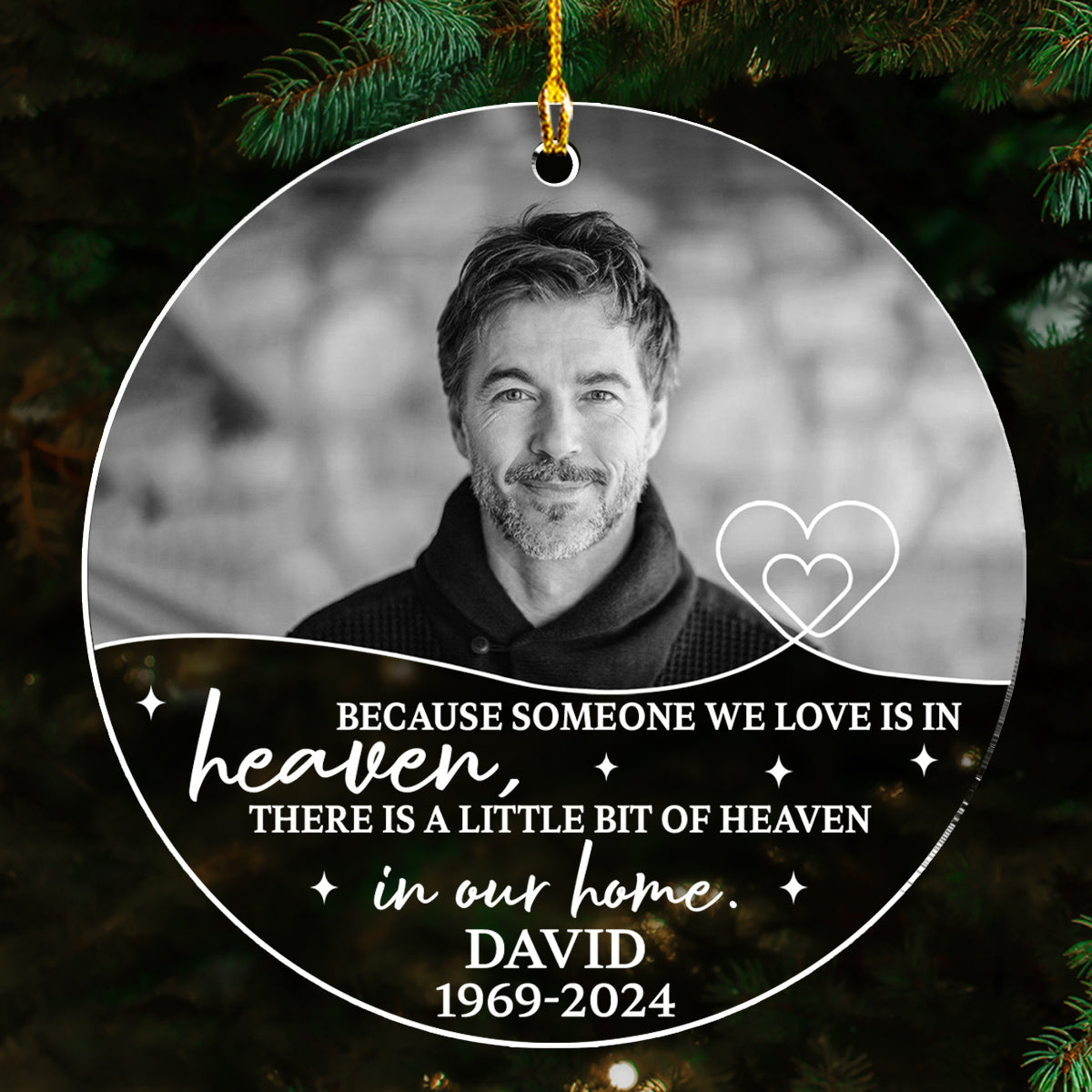 Heaven In Our Hearts - Personalized Custom Acrylic Ornament
